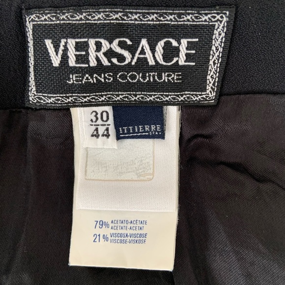 Versace Jeans Couture Vintage Black A-Line Skirt – size 30 (XS) - Picture 4 of 12